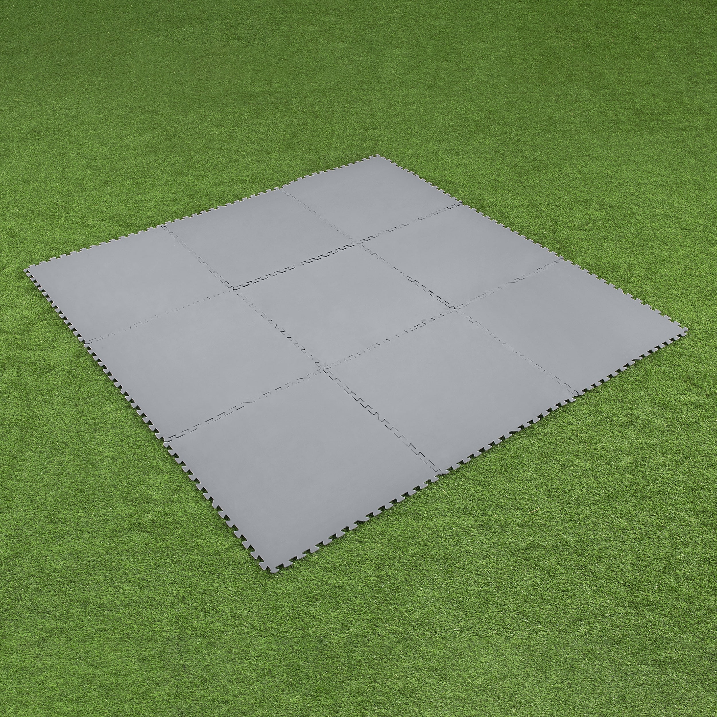 BESTWAY - Tappeto sotto piscina componibile Grigio 78x78 cm - set 9 pezzi